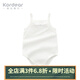 Kordear （考拉蒂爾）嬰兒吊帶三角哈衣竹纖維夏季薄款無(wú)袖包屁衣寶寶夏裝新生兒爬爬服 米白色 59cm （偏小拍大一碼)