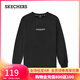 斯凱奇（Skechers）2025秋季新款舒適圓領(lǐng)上衣潮流針織長(cháng)袖T恤衫 碳黑/0018 L