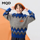 馬騎頓MQD男童25冬新款戶(hù)外學(xué)院風(fēng)卡通親膚保暖毛衣半高領(lǐng)針織衫 深麻灰 160