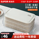 蘇泊爾（SUPOR）餃子冰箱收納盒餃子盒食品級專(zhuān)用冰箱絞子速冷凍水餃盒保鮮餛飩盒 多人購買(mǎi)【餃子盒】 3層 1蓋 食品級PP材質(zhì)&不粘底