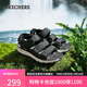 斯凱奇（Skechers）涼鞋男士秋季外穿運動(dòng)涼拖鞋男鞋平底踩屎感軟底沙灘鞋237586