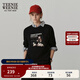 Teenie Weenie小熊女裝時(shí)尚簡(jiǎn)約秋季通勤長(zhǎng)袖T恤休閑寬松打底衫女 黑色 M (165)