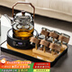 憶壺茶（YIHUTEA） 茶壺玻璃泡茶壺側把過(guò)濾煮茶壺加厚耐熱電陶爐燒水壺養生煮茶器 【11件套】1L黑色套裝