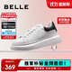 百麗2025新款厚底小白鞋女學(xué)生商場(chǎng)同款撞色板鞋Z2U1DCM5 黑尾翼 37