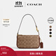 蔻馳（COACH）【專(zhuān)享直降】女士經(jīng)典標志PLAZA 18號手袋 B4/棕黃色 棕色