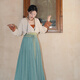 謎阿凰【霽荷仿花羅漢服半身裙】女小個(gè)子春夏改良國(guó)風(fēng)日常百搭通勤款 霽荷仿花羅褶裙（15天） S