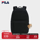 FILA 斐樂(lè )官方情侶款背包2025秋新款輕量化雙肩包電腦包休閑書(shū)包 正黑色-BK XS