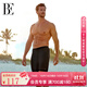 范德安（BALNEAIRE）男士時(shí)尚泳褲專(zhuān)業(yè)運動(dòng)五分平角泳褲海邊沙灘游泳泳褲 50162 魅黑 2XL