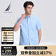 諾帝卡（NAUTICA）【單件直降】男裝夏季親膚柔軟透氣簡(jiǎn)約休閑短袖襯衫男WE3231 淺藍(lán)4MY(WE3231) L