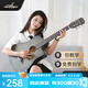Guitarist吉他41單板云杉木吉他初學(xué)者男生女生專(zhuān)用民謠吉他入門(mén)面單吉他 38英寸 單板擦色灰 送禮包+教程