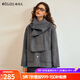 Olrain歐芮兒通勤氣質(zhì)奢暖毛呢大衣雙面呢外套女裝冬季2025時(shí)尚紐扣上衣 灰色 S