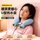 衛辭u型熱水袋頸肩頸椎熱敷專(zhuān)用肩頸熱水袋暖水袋脖子熱敷熱水袋 升級水晶絨布套【霧霾藍1400ML】?jì)饶戭伾S機 肩頸酸痛熱敷 加厚防爆內膽