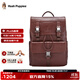 暇步士（Hush Puppies）真皮雙肩包男英倫風(fēng)休閑復古背包通勤電腦包14英寸大容量旅行包 褐色HA-1211655W-5020