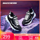 斯凱奇（Skechers）時(shí)尚綁帶絨里運動(dòng)鞋8730057 黑色/白色/BKW 37 