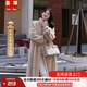 蕓蕁外套女2025新款皮毛一體長(cháng)款環(huán)保水貂毛皮草外套女立領(lǐng)貂皮大衣貴 米黃本色【皮毛一體】 S