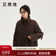 艾萊依時(shí)尚立領(lǐng)羽絨服短款極簡(jiǎn)條紋工裝上衣鴨絨保暖外套 布朗棕M