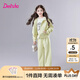 笛莎（DEESHA）童裝女童秋套裝2025年秋冬季新款中大童寬松休閑針織兒童運動(dòng)套裝 淺豆綠 130