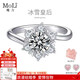 MoLi18K金人工培育鉆石戒指冰雪皇后一克拉大鉆戒求婚鉑金戒指上海IGI 18k金培育鉆D/VVS/3EX/上海IGI證 1克拉