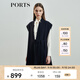 PORTS寶姿女裝優(yōu)雅V領(lǐng)無(wú)袖馬甲LL9J020HWF036 丈青 S S