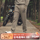 AKSERIESAK男裝新復古回潮系列易穿搭針織拉絨直筒休閑長(cháng)褲男2252221 軍卡其 L