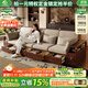 小木窩沙發(fā) 中古風(fēng)黑胡桃木實(shí)木沙發(fā)客廳2025新款夏兩用儲物家具 四人位（2+2） 送扶手墊組合