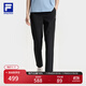 FILA 斐樂(lè )官方女士針織長(cháng)褲2025秋季新款健身運動(dòng)基礎防曬直口褲 深黑-BK L 170/70A/L