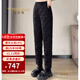 梵喬希品牌定制羽絨褲女外穿冬季新款高腰休閑寬松顯瘦保暖棉褲 黑色 26/S