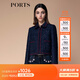 PORTS寶姿秋冬新品女裝校園風(fēng)翻領(lǐng)款夾克外套SM9J004NFQ049 丈青混色 M (6)