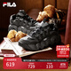 FILA 斐樂(lè )官方女鞋CROISSANT摩登運動(dòng)鞋可頌鞋老爹鞋休閑運動(dòng)鞋女 黑/影黑灰-BD 36.5