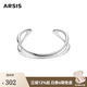 Arsis流光流線(xiàn)雙層手鐲原創(chuàng  )時(shí)尚手鐲法式百搭簡(jiǎn)約首飾送女友禮物 流線(xiàn)雙層手鐲