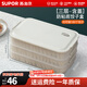 蘇泊爾（SUPOR）餃子冰箱收納盒餃子盒食品級專(zhuān)用冰箱絞子速冷凍水餃盒保鮮餛飩盒 多人購買(mǎi)【餃子盒】 3層 1蓋 食品級PP材質(zhì)&不粘底