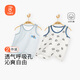 貝瑞加（Babyprints）嬰兒背心2件裝寶寶無(wú)袖上衣夏季純棉衣服打底家居內衣柔軟 熊貓90