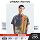 UR2025夏季新款男裝復古藝術(shù)感印花短袖開(kāi)襟襯衫UMV250043 多色 (偏寬松) M (M-L)
