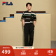 FILA 易烊千璽同款斐樂(lè )官方男士梭織長(cháng)褲25秋新款時(shí)尚休閑直口工裝褲 傳奇藍-NV XL 180/88A/XL