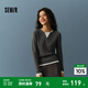 森馬（Semir）毛衣女短款假兩件含羊毛針織衫2024冬季新款修身保暖軟糯v領(lǐng)內搭 白灰色調00412 S /155/80A