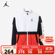 Jordan耐克AJ童裝男童春秋撞色 Nike兒童夾克外套防風(fēng)上衣 辣椒紅