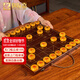 禮御友嘉金絲楠木象棋高檔帶木質(zhì)棋盤(pán)中國象棋紅花梨高級生日禮物送長(cháng)輩 60#金絲楠木棋子+折疊棋盤(pán)