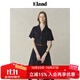ELAND衣戀連衣裙女工裝風西裝領正肩a字裙擺顯瘦裙子2025夏季新款 藏青色(59)Navy L /170