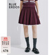 BLUE ERDOS半身裙短裙女裝春夏學(xué)院風(fēng)純棉百搭百褶半裙B245F0006 波爾多紅 170/72A/L