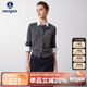 Navigare意大利小帆船女士全羊毛針織開(kāi)衫休閑毛衣外套2334094509 灰 M 