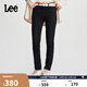 Lee433修身高腰窄腳磨毛黑色牛仔褲潮LWB100433100
