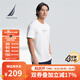 諾帝卡（NAUTICA）【商場(chǎng)同款】男裝25春夏新款索羅娜涼感圓領(lǐng)短袖T恤男TO5207 白色1BW L
