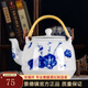 寶福祥景德鎮陶瓷器茶壺涼開(kāi)水壺耐高溫家用大號中式提梁泡茶壺單壺帶蓋 3L翠鳥(niǎo)荷花壺