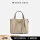 萬(wàn)里馬戴妃包輕奢侈新品牛皮手提通勤單肩包真皮女包高級感律師包 珍珠灰