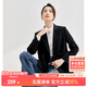 尚都比拉職業(yè)通勤西裝女春秋高級感面試正裝外套氣質(zhì)小西服 黑色 M