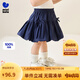 迷你巴拉【純棉親膚】花苞裙女童柔軟不易變形自帶打底褲甜美 深藍80809 100