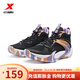 特步（XTEP）【門(mén)店同款】2024冬季新款御風(fēng)TD實(shí)戰籃球鞋男 黑/藤蘿紫 44
