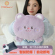 TMIBEARS2025新款可愛(ài)熱水袋充電暖手寶防爆暖寶寶女生宿舍暖腳姨媽神器 紫韻萌萌熊【可拆洗 可插手】