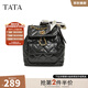 他她（TATA）小香風(fēng)菱格雙肩包送禮女生包包小巧背包新款X3371DX4 黑色 F