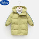 迪士尼（Disney）兒童羽絨棉服加厚中長(cháng)款棉衣男童女童外套新款冬季寶寶棉襖 油綠色 140 建議身高130-140厘米